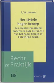 Omslag van Het civiele hoger beroep