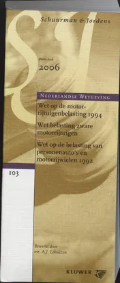 Omslag van Wet op de Motorrijtuigenbelasting 1994
