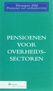 Omslag van Pensioenen voor overheidssectoren