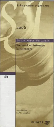 Omslag van Wet werk en inkomen kunstenaars