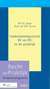 Omslag van Ondernemingsrecht BV en NV in de praktijk