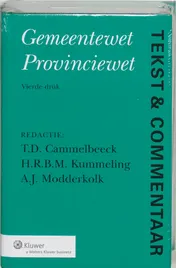 Omslag van Tekst & Commentaar Gemeentewet Provinciewet
