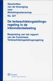 Omslag van De terbeschikkingstellingsregeling in de inkomstenbelasting