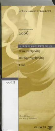 Omslag van S&J 099-III Warenwetgeving Overige Regelgeving II
