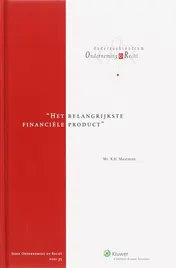 Omslag van Het belangrijkste financiele product
