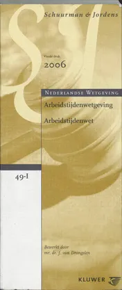 Omslag van S&J 049-I Arbeidstijdenwetgeving