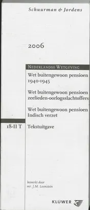 Omslag van Wet Buitengewoon Pensioen 1940-1945