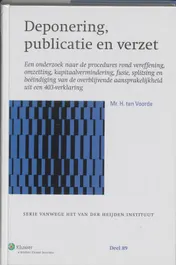 Omslag van Deponering, publicatie en verzet