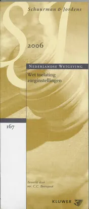Omslag van Wet toelating zorginstellingen