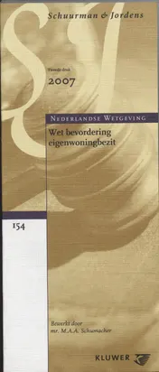 Omslag van Wet bevordering eigenwoningbezit