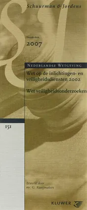 Omslag van Wet op de inlichtingen- en veiligheidsdiensten 2002