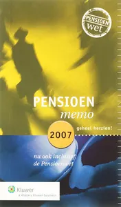 Omslag van Pensioenmemo