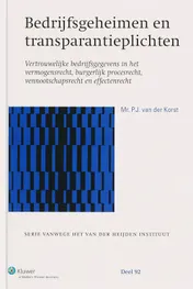 Omslag van Bedrijfsgeheimen en transparantieplichten