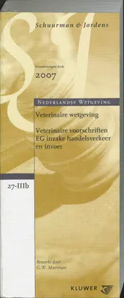 Omslag van Veterinaire wetgeving