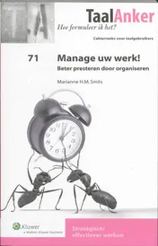 Omslag van Manage uw werk