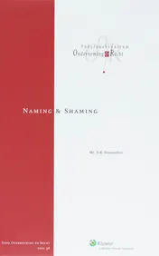 Omslag van Naming and shaming