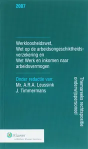 Omslag van Werkloosheidswet