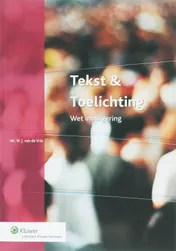 Omslag van Tekst en Toelichting Wet Inburgering nieuwkomers