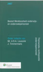 Omslag van Besluit werkloosheid onderwijs- en onderzoekspersoneel