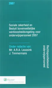 Omslag van Sociale Zekerheid en Besluit bovenwettelijke werkeloosheidsregeling voor onderwijspersoneel