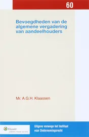 Omslag van Bevoegdheden van de algemene vergadering van aandeelhouders