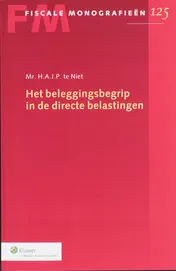 Omslag van Het beleggingsbegrip in de directe belastingen
