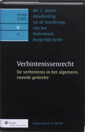 Omslag van 6-II Verbintenissenrecht - De verbintenis in het algemeen, 2e gedeelte