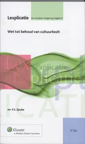 Omslag van Wet tot behoud van cultuurbezit