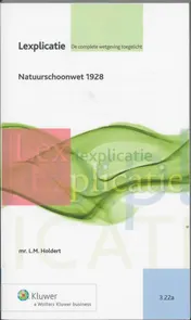 Omslag van Lexplicatie Natuurschoonwet 1928
