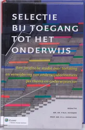 Omslag van Selectie bij toegang tot het onderwijs