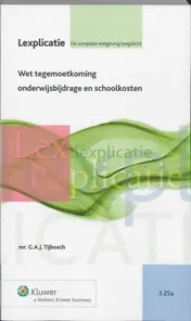 Omslag van Wet tegemoetkoming onderwijsbijdrage en schoolkosten