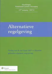 Omslag van Alternatieve regelgeving