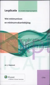 Omslag van Wet minimumloon en minimumvakantiebijslag