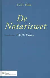 Omslag van De notariswet