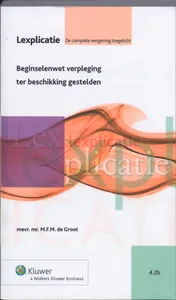 Omslag van Beginselenwet verpleging ter beschikking gestelden