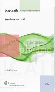 Omslag van Brandweerwet 1985