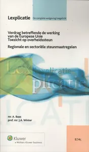 Omslag van Verdrag betreffende de werking van de Europese Unie; Toezicht op overheidssteun