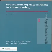Omslag van Procederen bij dagvaarding in eerste aanleg