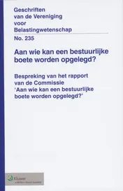 Omslag van Aan wie kan een bestuurlijke boete worden opgelegd?