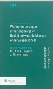 Omslag van Wet op de beroepen in het onderwijs en besluit bekwaamheidseisen onderwijspersoneel