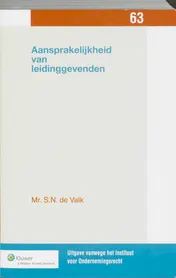 Omslag van Aansprakelijkheid van leidinggevenden