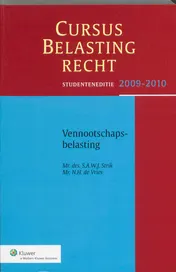 Omslag van Studenteneditie Cursus Belastingrecht Vennootschapsbelasting 2009/2010