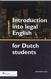 Omslag van Introduction into legal English for Dutch students
