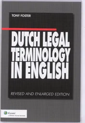 Omslag van Dutch Legal Terminology in English