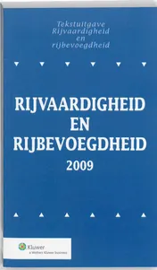 Omslag van Tekstuitgave Rijvaardigheid en Rijbevoegdheid 2009