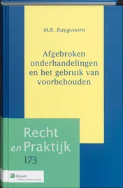 Omslag van Afgebroken onderhandelingen en voorbehouden
