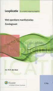 Omslag van Wet openbare manifestaties / Zondagswet