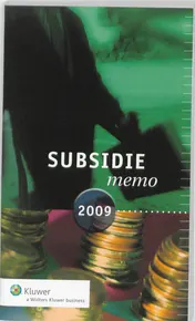 Omslag van Subsidiememo 2009