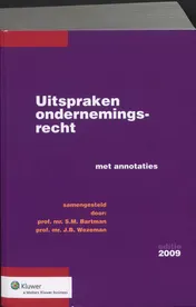 Omslag van Uitspraken ondernemingsrecht, 2009
