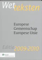 Omslag van Wetteksten Europese Gemeenschap/Europese Unie